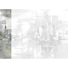 Kép 1/2 - JV Holdfényes város szürke vinyl poszter tapéta Millenium Smoke Gray 68 cm X 3 m
