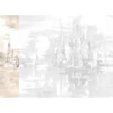 Kép 1/2 - JV Holdfényes város bézs vinyl poszter tapéta Millennium Dawn 68 cm X 3 m