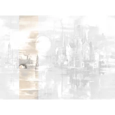 Kép 1/2 - JV Holdfényes város bézs vinyl poszter tapéta Millennium Dawn 68 cm X 3 m