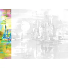 Kép 1/2 - JV Holdfényes város színes vinyl poszter tapéta Millennium Graffiti 68 cm X 3 m