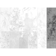 Kép 1/2 - JV Japán nő virágokkal szürke vinyl poszter tapéta Sumi Anthracite 68 cm X 3 m