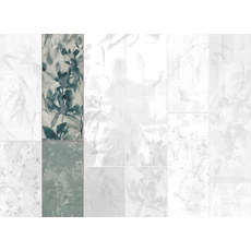 Kép 1/2 - JV Japán nő virágokkal kék vinyl poszter tapéta Sumi Teal 68 cm X 3 m