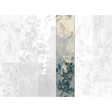 Kép 1/2 - JV Japán nő virágokkal kék vinyl poszter tapéta Sumi Teal 68 cm X 3 m