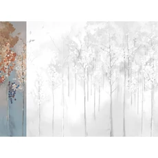 Kép 1/2 - JV Őszi erdő kék vinyl poszter tapéta Maples Blue 68 cm X 3 m