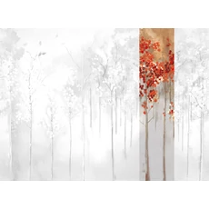 Kép 1/2 - JV Őszi erdő szürke-piros vinyl poszter tapéta Maples Autumn 68 cm X 3 m