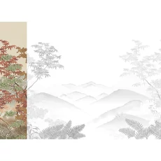 Kép 1/2 - JV Napnyugta japánkertben színes vinyl tapéta Invermere Gold 68 cm X 3 m