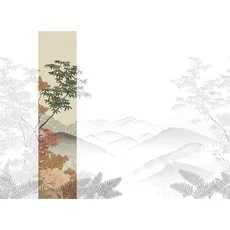 Kép 1/2 - JV Napnyugta japánkertben színes vinyl tapéta Invermere Gold 68 cm X 3 m