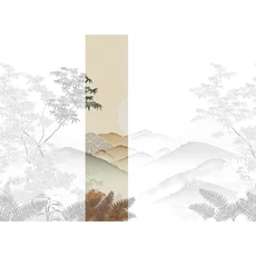 Kép 1/2 - JV Napnyugta japánkertben színes vinyl tapéta Invermere Gold 68 cm X 3 m