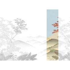 Kép 1/2 - JV Napnyugta japánkertben színes vinyl tapéta Invermere Summer 68 cm X 3 m