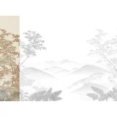 Kép 1/2 - JV Napnyugta japánkertben bézs vinyl poszter tapéta Invermere Beige 68 cm X 3 m