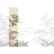 Kép 1/2 - JV Napnyugta japánkertben bézs vinyl poszter tapéta Invermere Beige 68 cm X 3 m