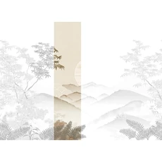 Kép 1/2 - JV Napnyugta japánkertben bézs vinyl poszter tapéta Invermere Beige 68 cm X 3 m