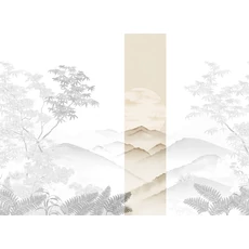 Kép 1/2 - JV Napnyugta japánkertben bézs vinyl poszter tapéta Invermere Beige 68 cm X 3 m