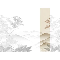 Kép 1/2 - JV Napnyugta japánkertben bézs vinyl poszter tapéta Invermere Beige 68 cm X 3 m