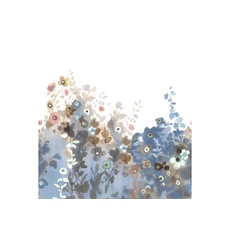 Kép 1/2 - JV Virágmintás kék vinyl poszter tapéta Zeeland Blue 272 cm X 3 m