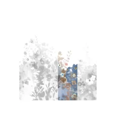 Kép 1/2 - JV Virágmintás kék vinyl poszter tapéta Zeeland Blue 68 cm X 3 m