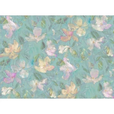 Kép 1/2 - JV Texturált virágmintás kék vinyl poszter tapéta Bronte Light Blue 400 cm X 3 m