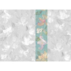 Kép 1/2 - JV Texturált virágmintás kék vinyl poszter tapéta Bronte Light Blue 68 cm X 3 m