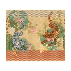 Kép 1/2 - JV Tigrisek tánca narancssárga vinyl poszter tapéta Noen Orange 340 cm X 3 m