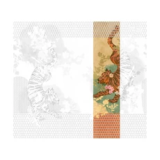 Kép 1/2 - JV Tigrisek tánca narancssárga vinyl poszter tapéta Noen Orange 68 cm X 3 m