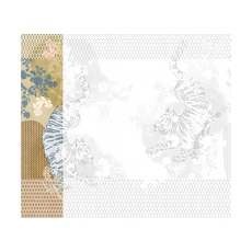 Kép 1/2 - JV Tigrisek tánca arany színű vinyl poszter tapéta Noen Gold 68 cm X 3 m