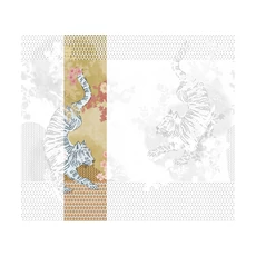 Kép 1/2 - JV Tigrisek tánca arany színű vinyl poszter tapéta Noen Gold 68 cm X 3 m