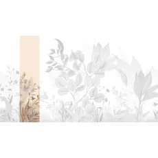 Kép 1/2 - JV Levélmintás art deco bézs vinyl poszter tapéta Belvedere Dawn 68 cm X 3 m