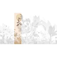 Kép 1/2 - JV Levélmintás art deco bézs vinyl poszter tapéta Belvedere Dawn 68 cm X 3 m