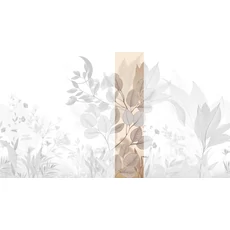 Kép 1/2 - JV Levélmintás art deco bézs vinyl poszter tapéta Belvedere Dawn 68 cm X 3 m