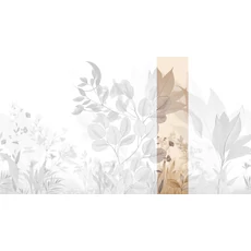 Kép 1/2 - JV Levélmintás art deco bézs vinyl poszter tapéta Belvedere Dawn 68 cm X 3 m