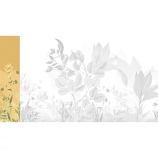 Kép 1/2 - JV Levélmintás art deco sárga vinyl poszter tapéta Belvedere Mustard 68 cm X 3 m