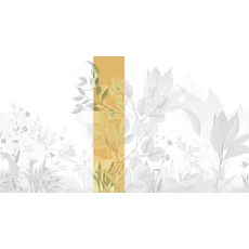 Kép 1/2 - JV Levélmintás art deco sárga vinyl poszter tapéta Belvedere Mustard 68 cm X 3 m