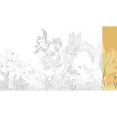 Kép 1/2 - JV Levélmintás art deco sárga vinyl poszter tapéta Belvedere Mustard 68 cm X 3 m