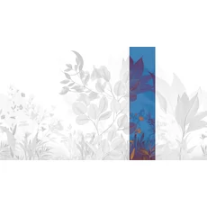 Kép 1/2 - JV Levélmintás art deco kék vinyl poszter tapéta Belvedere Night 68 cm X 3 m