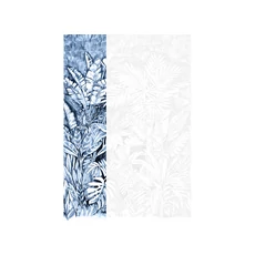 Kép 1/2 - JV Trópusi dzsungel mintás kék vinyl poszter tapéta Daintree Blue Ink 68 cm X 3 m