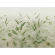 Kép 1/2 - JV Pálmaleveles zöld vinyl poszter tapéta Nadi Green 400 cm X 3 m