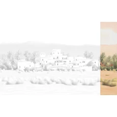 Kép 1/2 - JV Arab város barna vinyl poszter tapéta Todra Terracotta 68 cm X 3 m