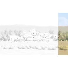 Kép 1/2 - JV Arab város bézs vinyl poszter tapéta Todra Natural 68 cm X 3 m