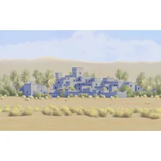 Kép 1/2 - JV Arab város kék vinyl poszter tapéta Todra Light Blue 476 cm X 3 m