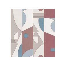 Kép 1/2 - JV Geometriai mintás modern bézs-bordó vinyl poszter tapéta Shenzhen Ruby 272 cm X 3 m