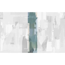 Kép 1/2 - JV Absztrakt mintás kék vinyl poszter tapéta Downtown Sunset 68 cm X 3 m