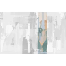 Kép 1/2 - JV Absztrakt mintás kék vinyl poszter tapéta Downtown Sunset 68 cm X 3 m