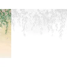 Kép 1/2 - JV Leander mintás romantikus zöld vinyl poszter tapéta Vence Green 68 cm X 3 m