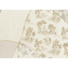 Kép 1/3 - JV Japán mozaik mintás elegáns bézs vinyl tapéta Kintsugi Beige 70 cm X 10 m