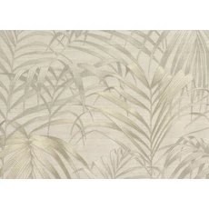 Kép 1/3 - JV Pálmaleveles egzotikus bézs vinyl tapéta Fern Beige 100 cm X 10 m