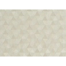 Kép 1/3 - JV Háromszög mintás indiai stílusú bézs vinyl tapéta Triangles Tropicales Beige 100 cm X 10 m
