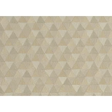 Kép 1/3 - JV Háromszög mintás indiai stílusú bézs-arany vinyl tapéta Triangles Tropicales Beige/Gold 100 cm X 10 m