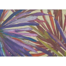 Kép 1/2 - JV Modern pálmaleveles lila vinyl tapéta Corifa Purple 70 cm X 10 m