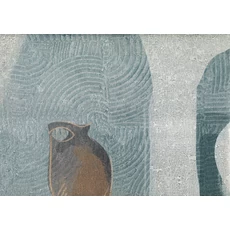 Kép 1/2 - JV Mediterrán kancsó mintás kék vinyl poszter tapéta Lekythos Blue 200 cm X 3 m