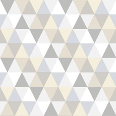 Kép 1/2 - KT-Exclusive Geometriai mintás bézs-szürke vlies gyerek tapéta Joy Beige-Gray 52 cm X 10 m